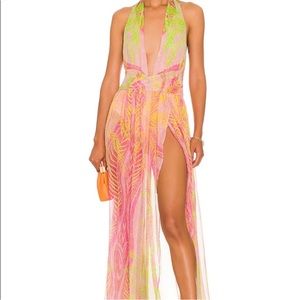 RETROFETE Zion dress tropical palm